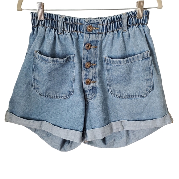 Vintage-Inspired High Waist Denim Shorts Retro Baggy Coastal Cowgirl - Picture 2 of 10